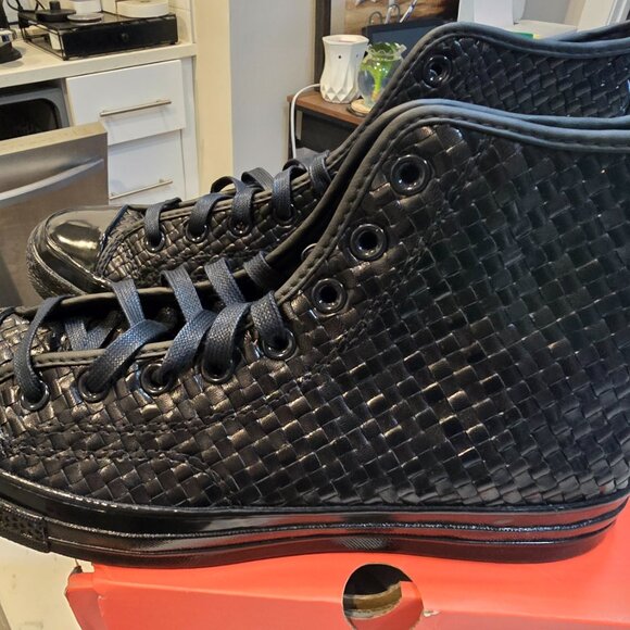 CONVERSE Chuck 70 Woven Leather A14450C 2025 RARE Black Men's High Top Size 10 - Picture 6 of 16